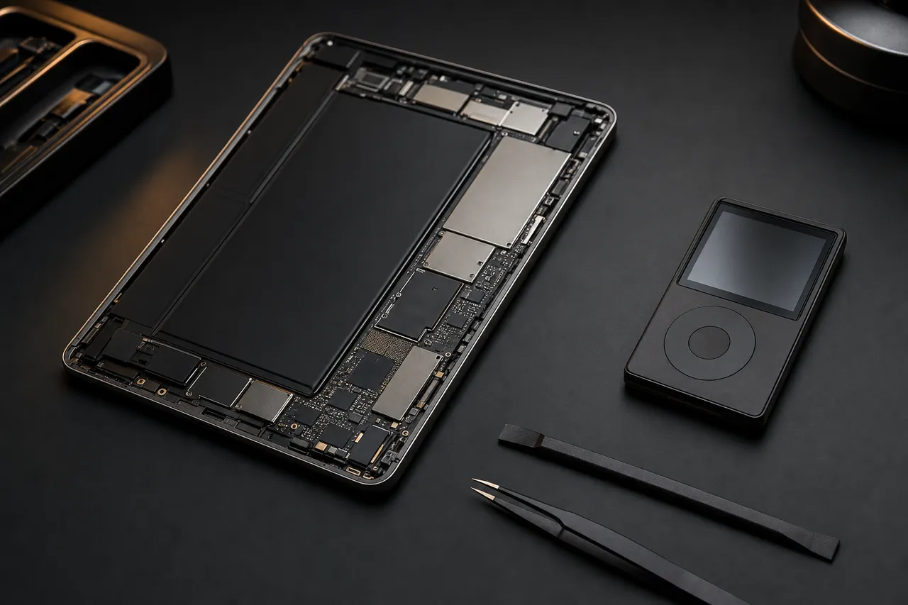 iPad and iPod data recovery - Apple tablet logic board with hot-air rework to access encrypted NAND storage